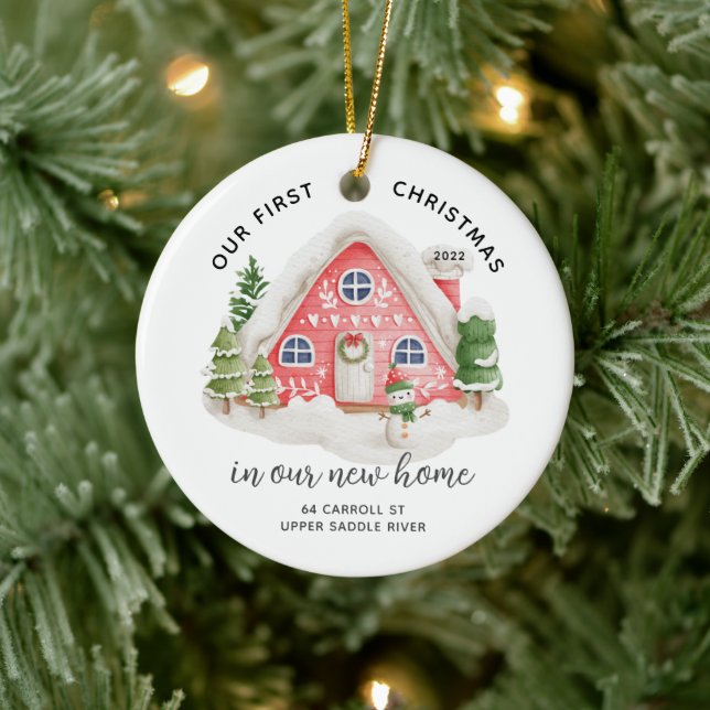 Our First Christmas New House Ceramic Tree Decoration (Tree)