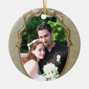 Our First Christmas Newly wed ornament with photo