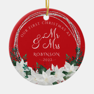 Our First Christmas Newlywed Christmas Ceramic Tree Decoration