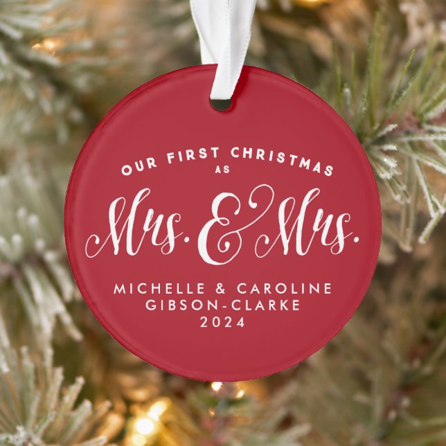 Our first Christmas newlywed Mrs and Mrs Ornament (Tree)