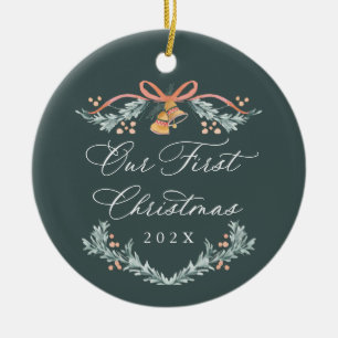 Our First Christmas Newlywed Photo Ornament