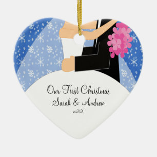 Our First Christmas Ornament Bride & Groom