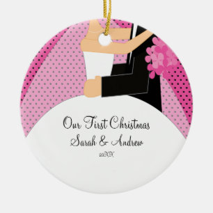Our First Christmas Ornament Bride & Groom