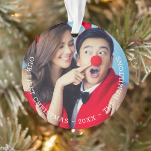 Our First Christmas Personalised Photo Ornament