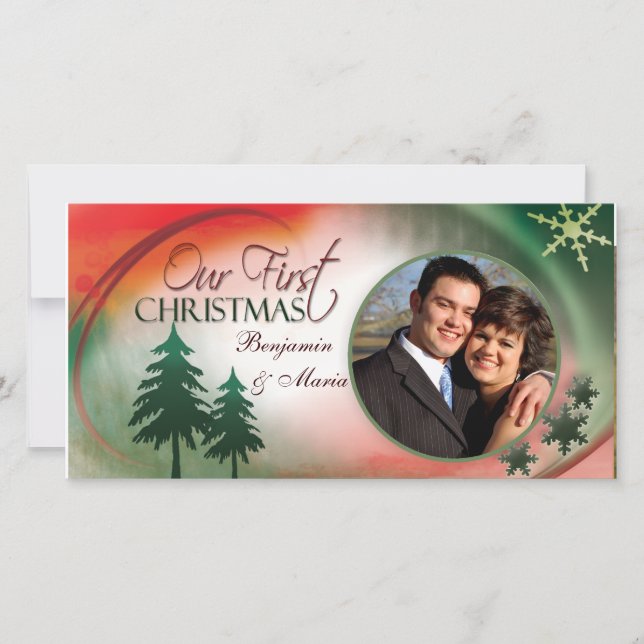 Our First Christmas Photo Card Template (Front)