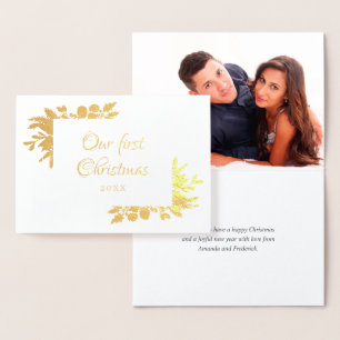 Our First Christmas Photo Foil Card