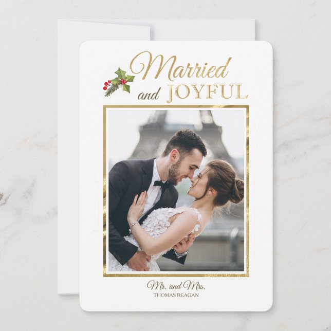 Our First Christmas Photo Holiday Card (Front)