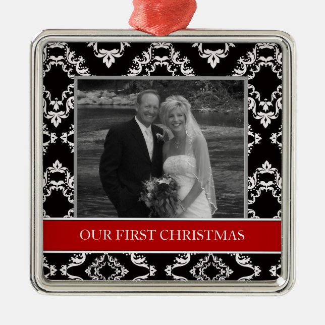 Our First Christmas Photo Holiday Ornaments (Front)