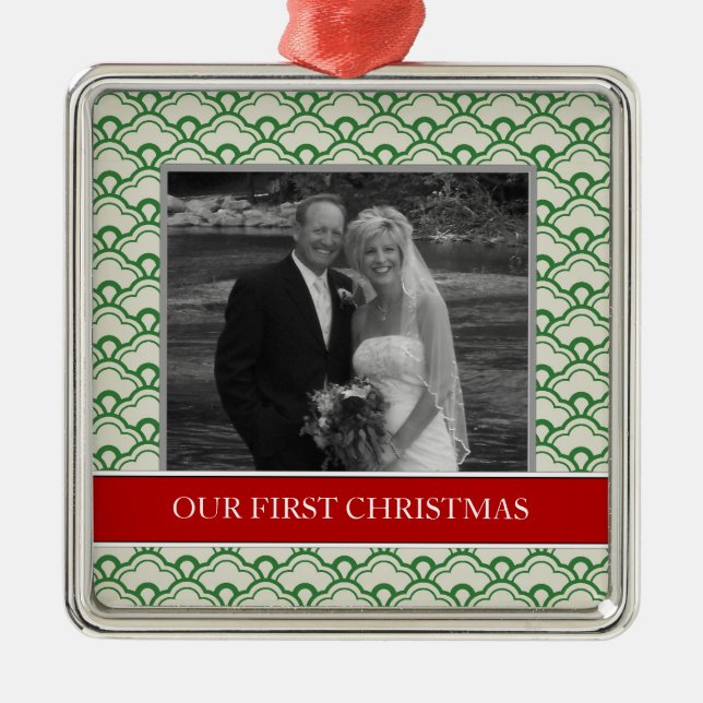 Our First Christmas Photo Holiday Ornaments (Front)