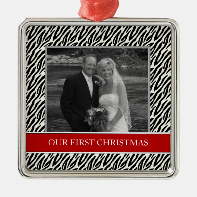 Our First Christmas Photo Holiday Ornaments (Front)
