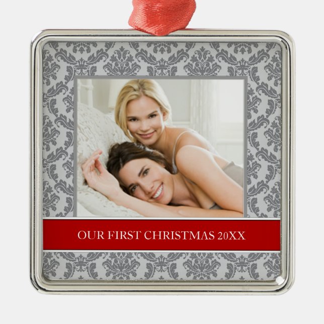 Our First Christmas Photo Holiday Ornaments (Front)