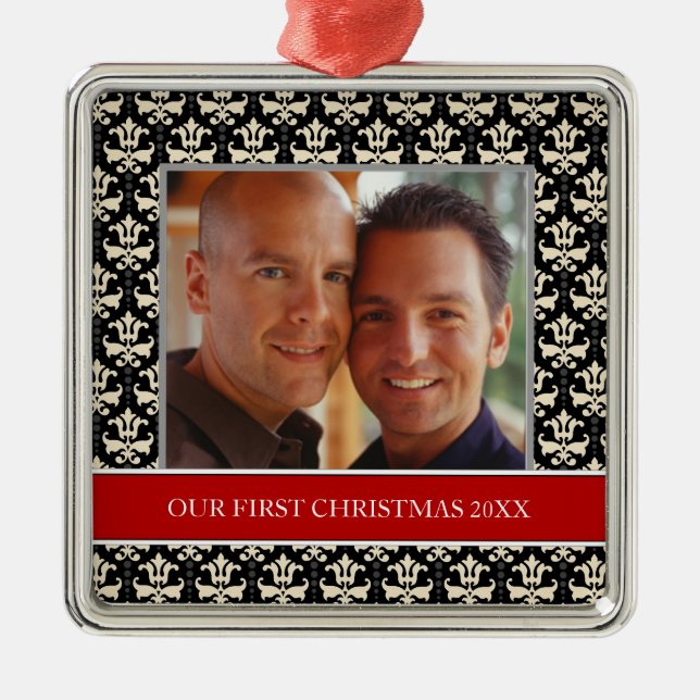 Our First Christmas Photo Holiday Ornaments (Front)