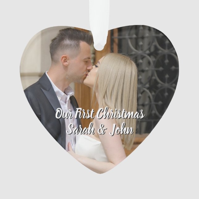 Our First Christmas Photo Ornament (Front)