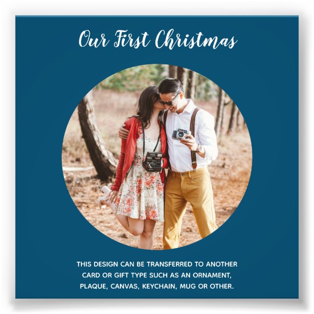 Our First Christmas PHOTO Template - Create Own (Front)