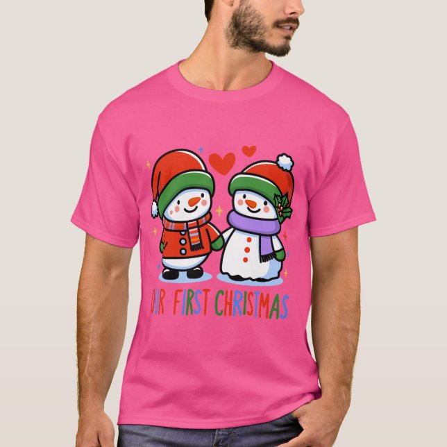 our first christmas snowman design T-Shirt (Front)