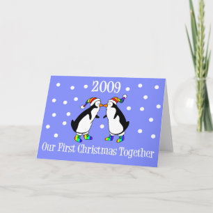 Our First Christmas Together 2009 (GLBT Penguins) Holiday Card