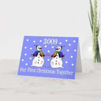 Our First Christmas Together 2009 (GLBT Snowwomen) Holiday Card
