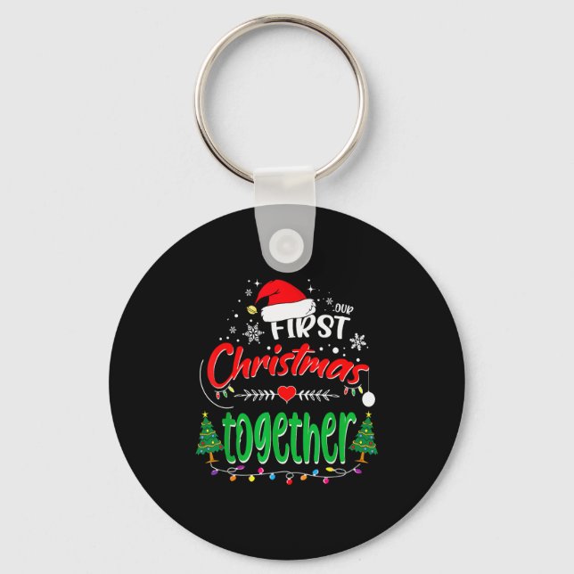 Our First Christmas Together 2021 1st Christmas  Key Ring (Front)