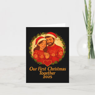 Our First Christmas Together 2025 Matching Couple Card