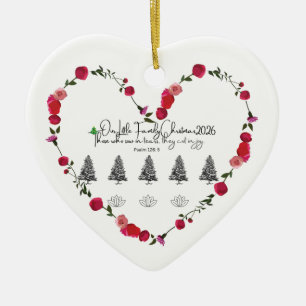 Our First Christmas Together 2026 Heart Ornament, Ceramic Tree Decoration