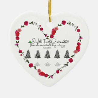 Our First Christmas Together 2026 Heart Ornament, Ceramic Tree Decoration