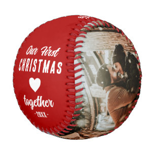 Our First Christmas Together 2 Photos Baseball