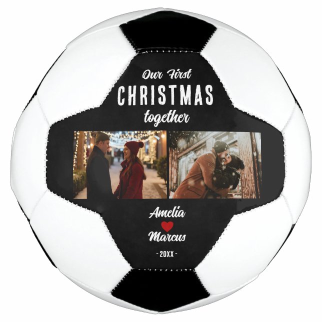 Our First Christmas Together 2 Photos  Football (Front)