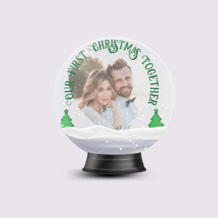Our First Christmas Together –4 Photo Personalized Snowglobe