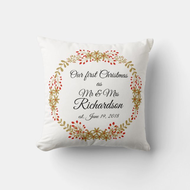 Our First Christmas Together as Mr & Mrs Cushion (Front)