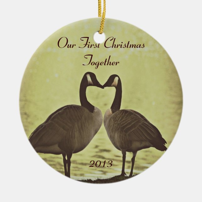 Our First Christmas Together Ceramic Tree Decoration (Front)