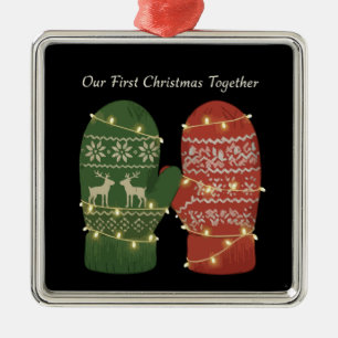 Our First Christmas Together Cosy Knitted Metal Tree Decoration