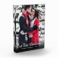 Our first christmas together couple holiday