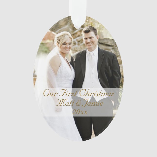 Our First Christmas Together Couple's Ornament (Front)