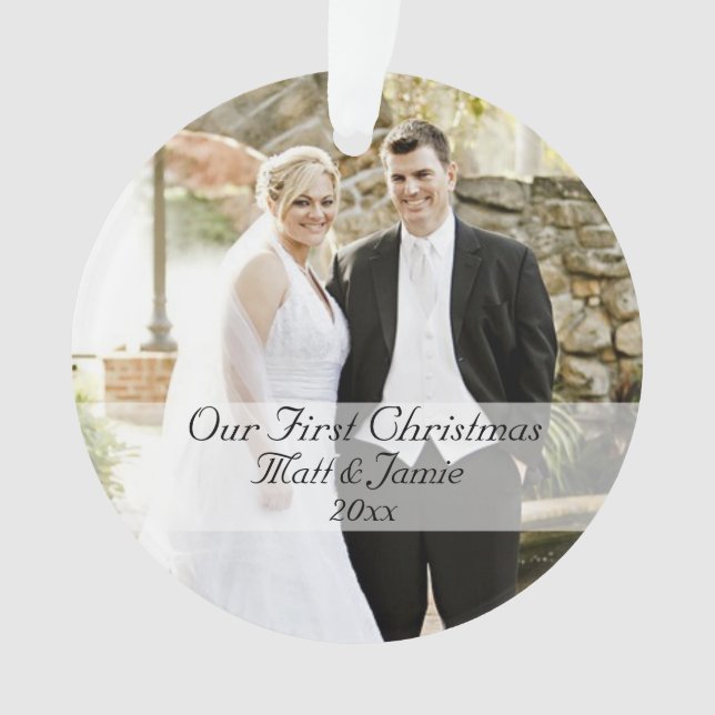 Our First Christmas Together Couple's Ornament (Front)