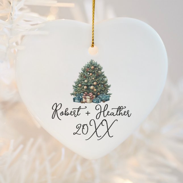 Our First Christmas Together Custom Couple Name Ceramic Tree Decoration (Creator Uploaded)