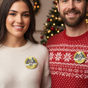 Our First Christmas Together Custom Name 3 Cm Round Badge