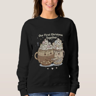 Our First Christmas Together Cute Kawaii Couple Sweatshirt