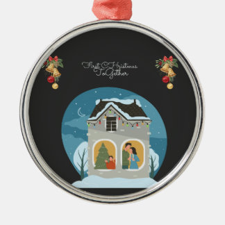 Our First Christmas Together Family Holiday Metal Tree Decoration