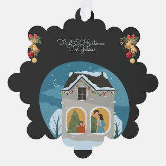 Our First Christmas Together Family Holiday Tree Decoration Card
