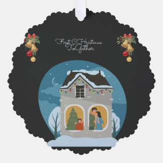 Our First Christmas Together Family Holiday Tree Decoration Card