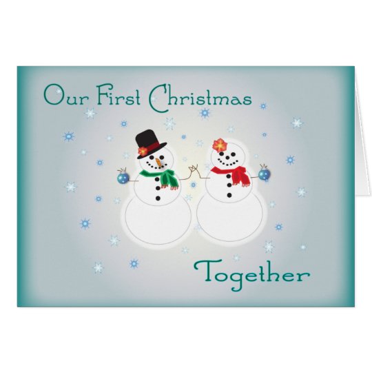 Our First Christmas Together Greeting Card  Zazzle.co.uk