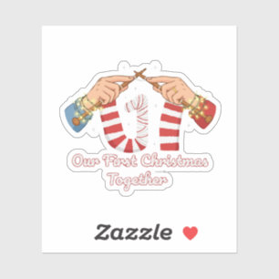 Our First Christmas Together Knitting Couple 