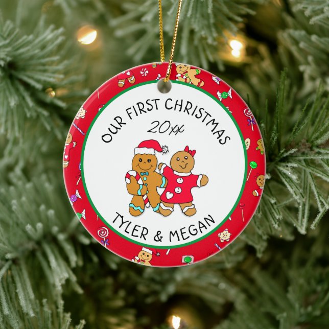 Our First Christmas Together Personalised Ceramic Tree Decoration (Tree)