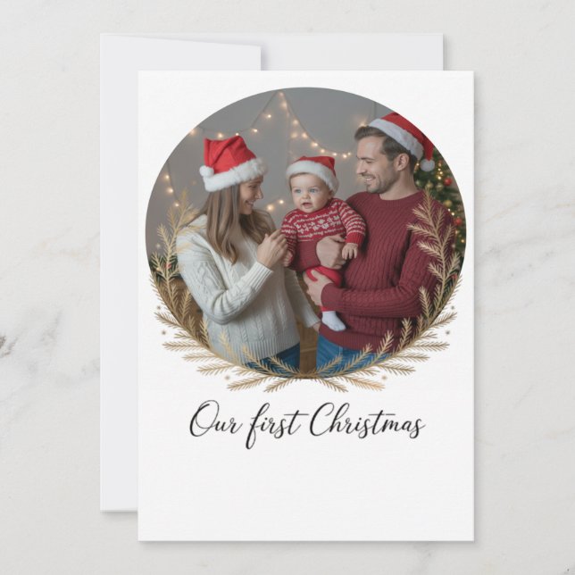Our First Christmas Together – Personalised Holiday Card (Front)
