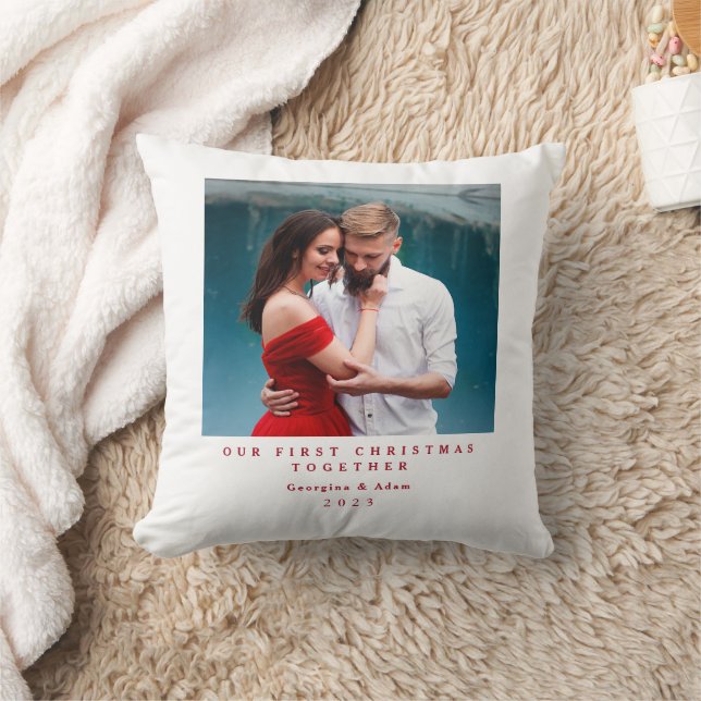Our First Christmas Together Personalised Photo Cushion (Blanket)