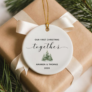 Our First Christmas Together Photo Ceramic Tree Decoration