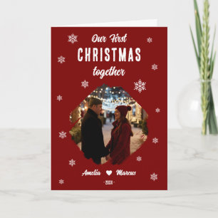 Our First Christmas Together Photo  Holiday Card