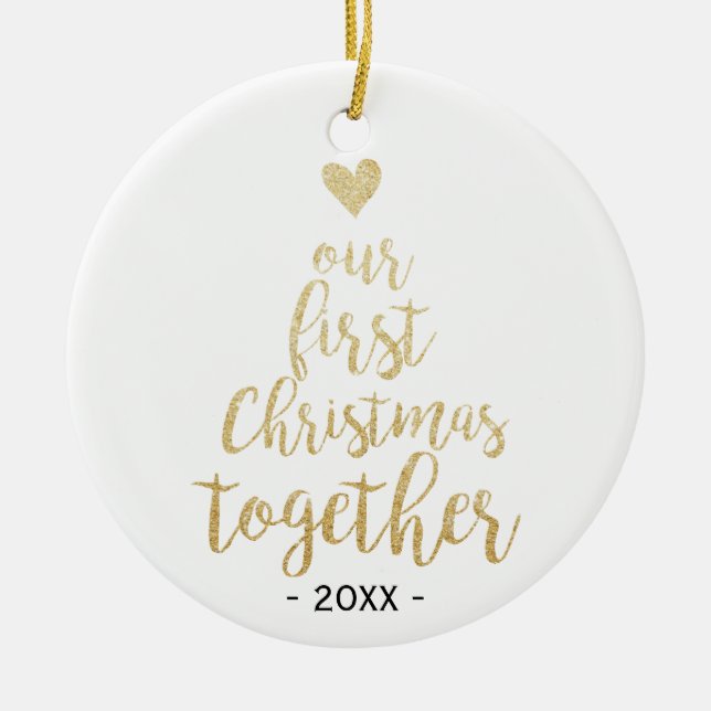Our first Christmas together Photo ornament (Front)