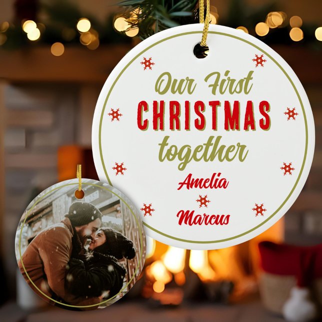 Our First Christmas Together Snowflakes Ceramic Tree Decoration (Creator Uploaded)