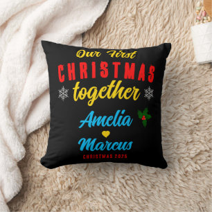 Our First Christmas Together Snowflakes Cushion